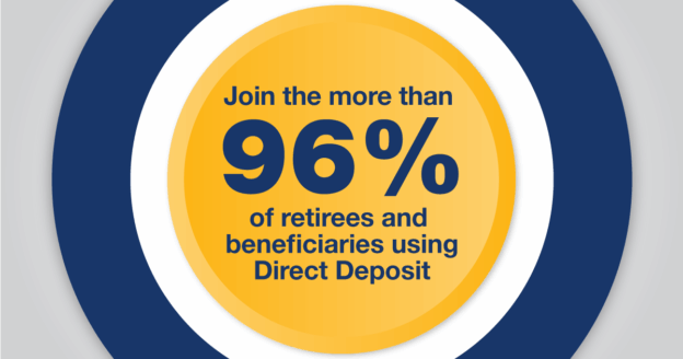 Join the more than 96% of retirees and beneficiaries using Direct Deposit